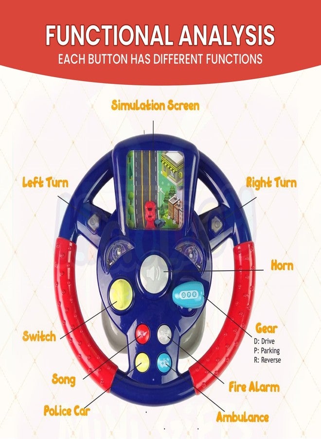 Kidology Musical Steering Wheel Toy for Kids - Pretend Driving with Lights, Music, & Car Key - Multifunctional Backseat Toy with Suction Cup - Interactive Sensory Educational Gift for Toddlers - Image 5